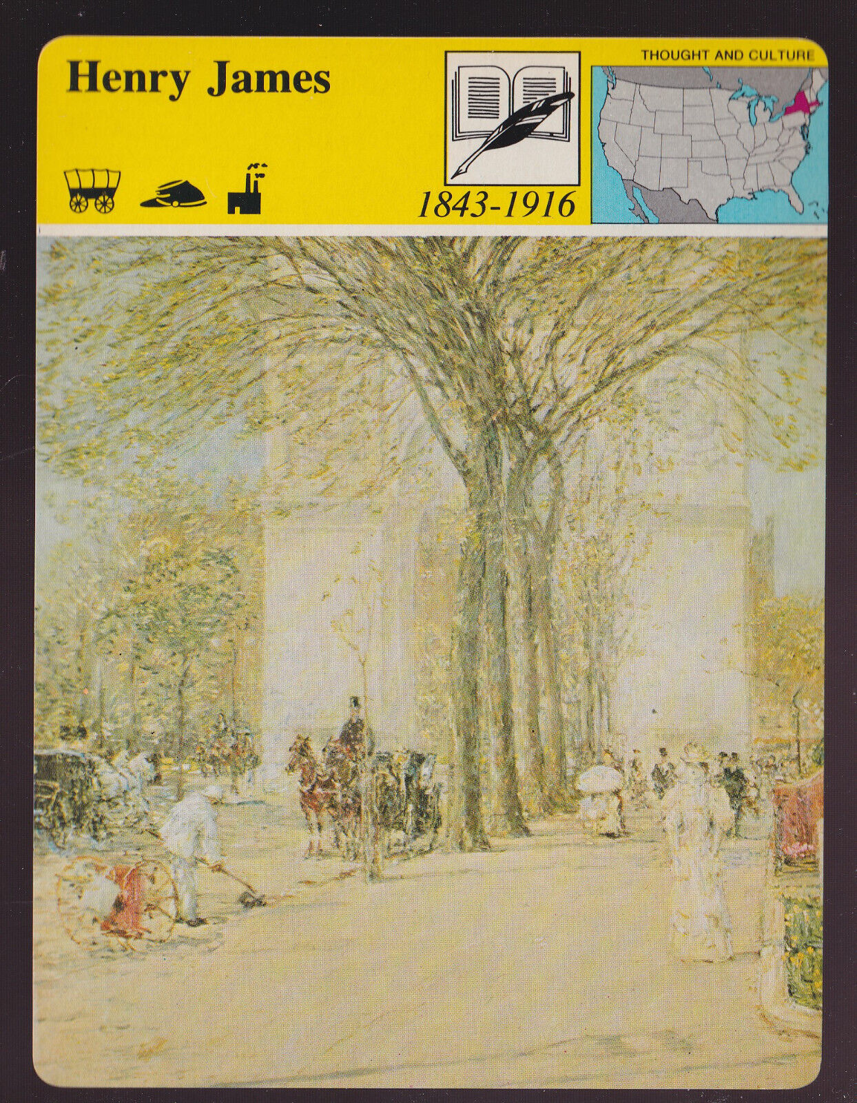 HENRY JAMES Author Writer Washington Square Art 1979 STORY OF AMERICA CARD 24-15
