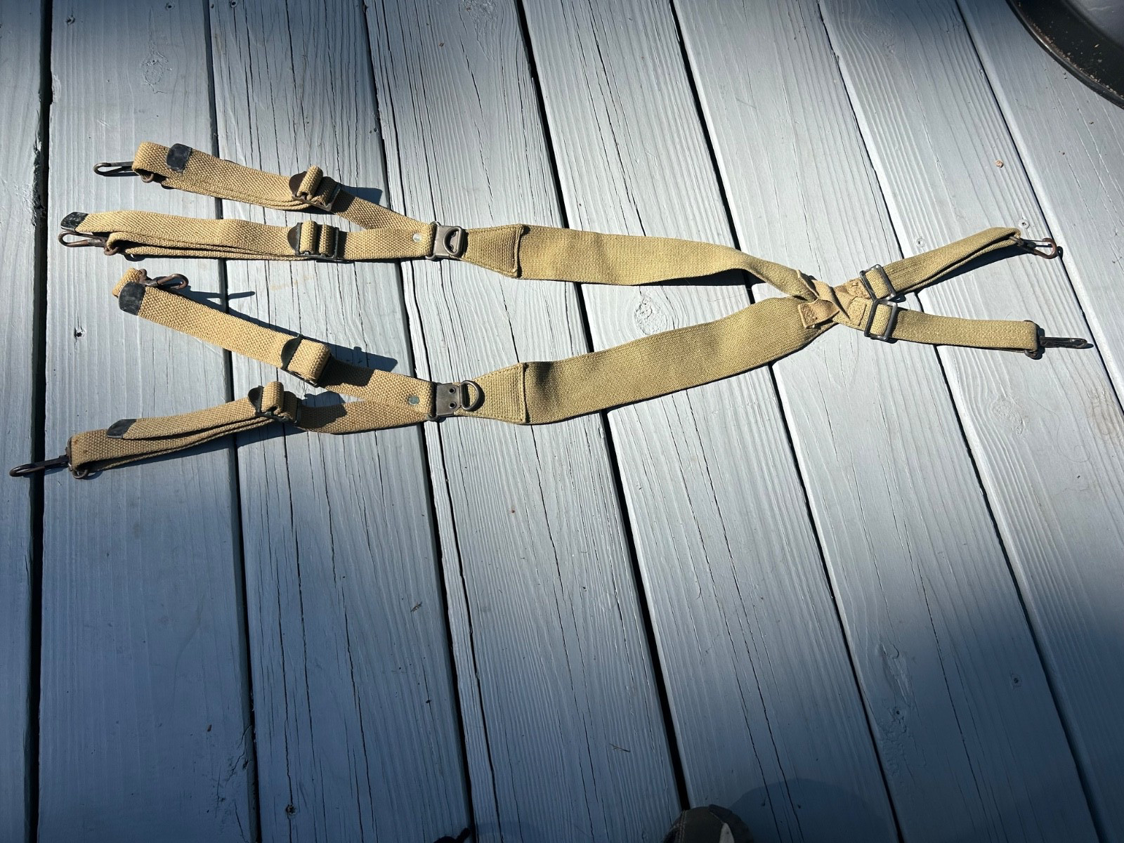 Original US WW2 M36 Load Bearing Combat Suspenders Dated 1942