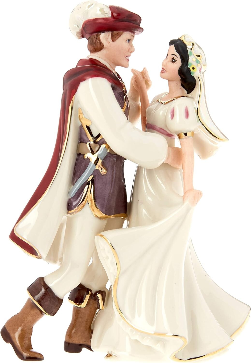 Lenox Disney Snow White & Prince Figurine Wedding Cake Topper Dancing COA NEW