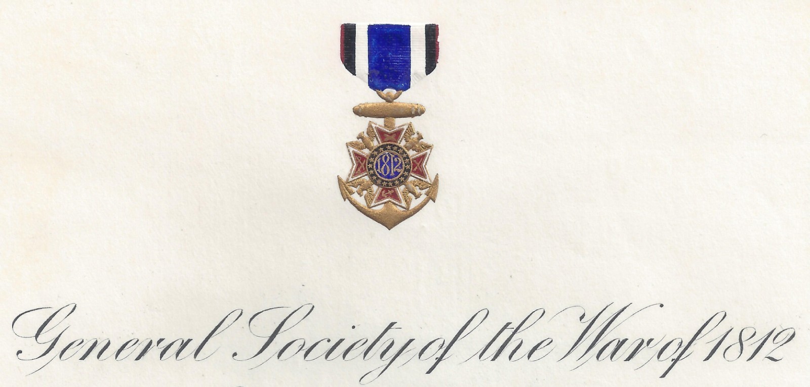 General Society of the War of 1812 / SEVEN Documents naming HARVARD DOCTOR as VP