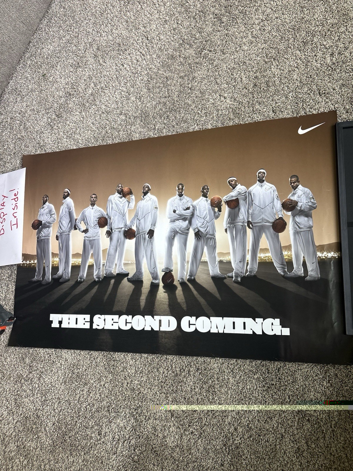 Nike LeBron James Kobe Bryant The Second Coming Promo Poster Display Sign 2004 Nike LeBron James Kobe Bryant The Second Coming Promo Poster Display Sign 2004