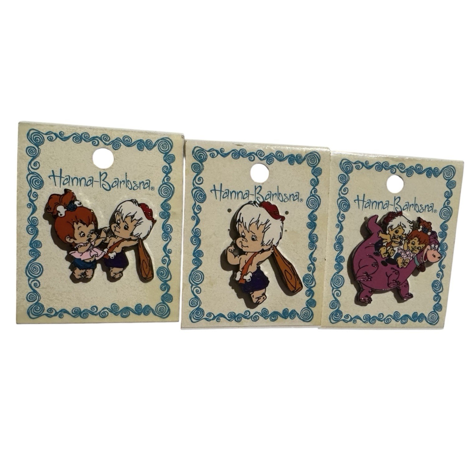 Vintage Hannah Barbera Flinstones Collectible Pins