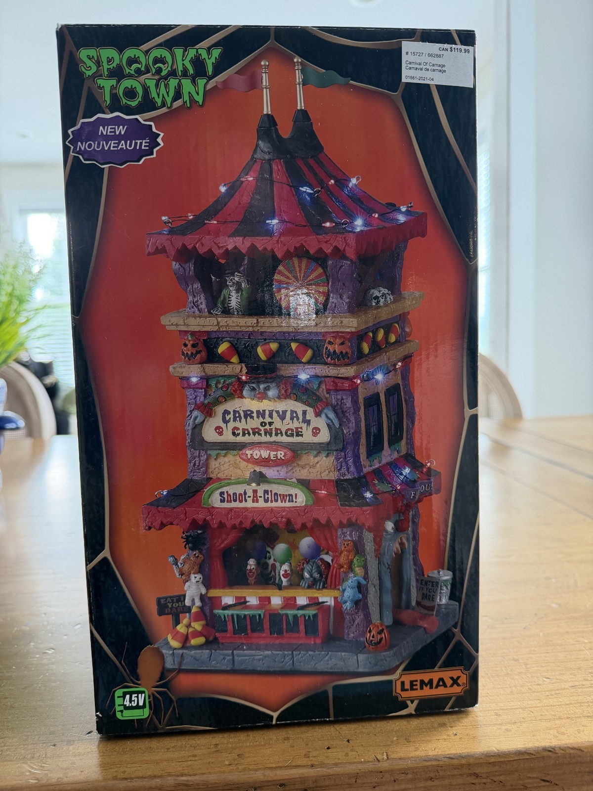 SLIGHTLY USED  LEMAX SPOOKY TOWN HALLOWEEN BUILDING CARNIVAL OF CARNAGE