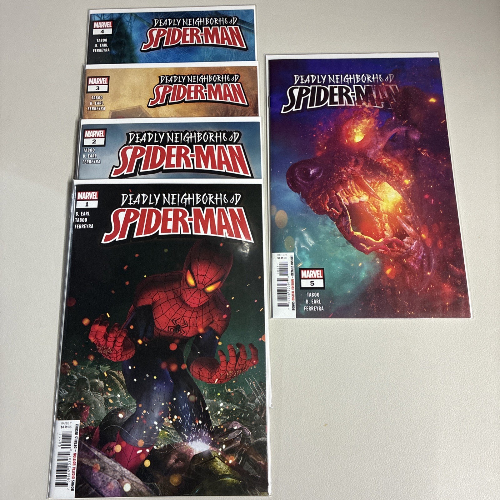 Spider-Man Deadly Neighborhood Of 1-5 A Covers 1st Print NM/NM+Rahzzah Cover BO