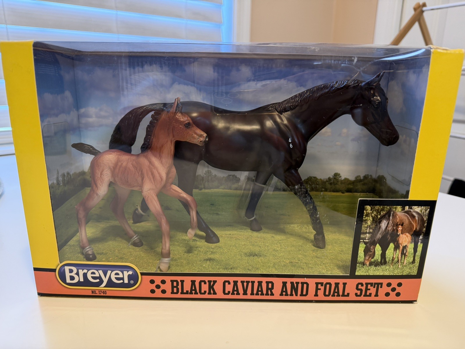 BREYER  No. 1740 Black Caviar and Foal set. NEW IN BOX NEVER OPENED