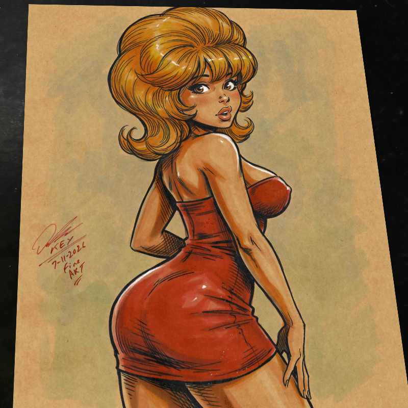 Annie Fanny Playboy Comics Art Print Signed 8.5x11 | Art by Keyeske Annie Fanny Playboy Comics Art Print Signed 8.5x11 | Art by Keyeske