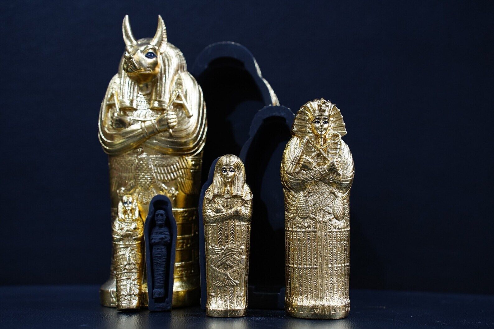 The Divine Union: Anubis, King Tut, Isis, and Hathor in Sacred Coffins