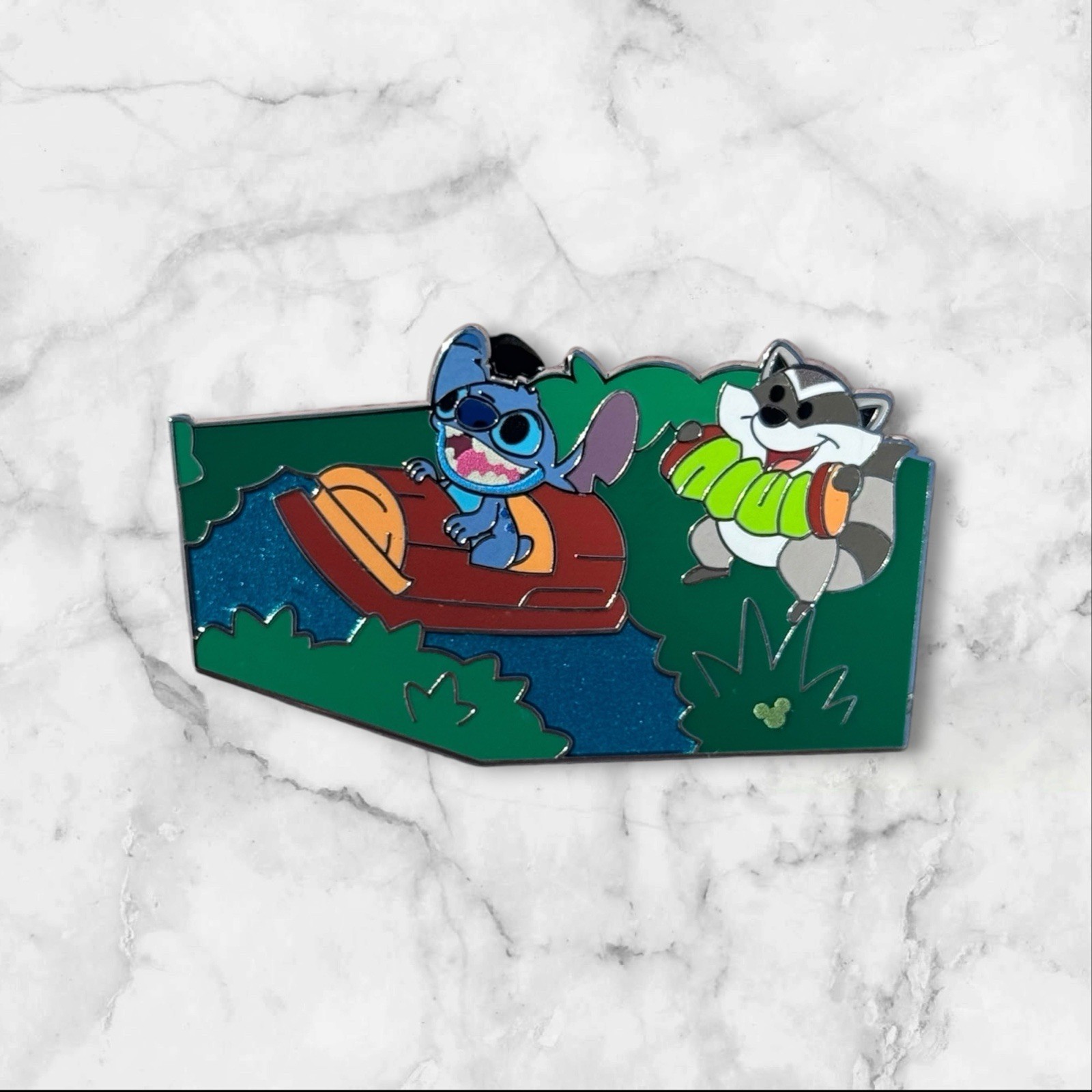 Stitch DLR Tiana’s Bayou Puzzle Map Pin Set Chaser Completer LE 300
