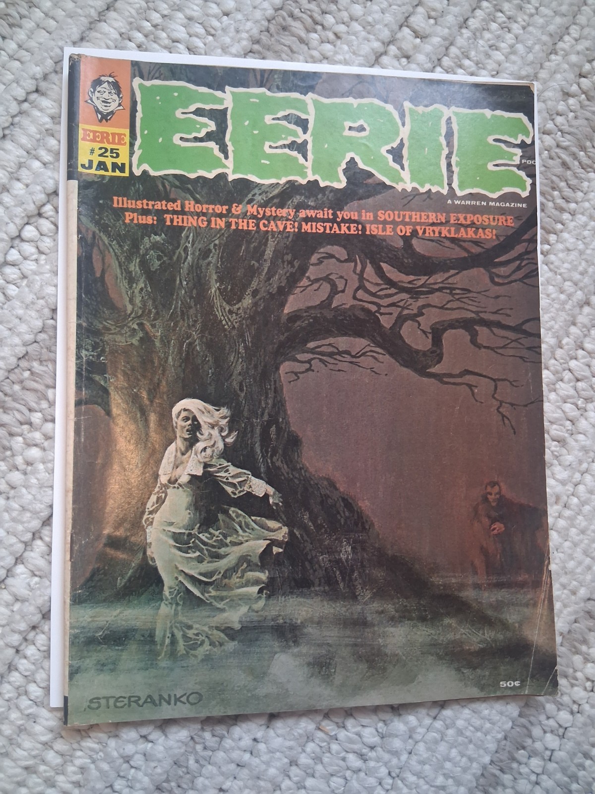 EERIE #25 1969, Mystery, Horror Sci-fi, Steranko Cover, VG/FN EERIE #25 1969, Mystery, Horror Sci-fi, Steranko Cover, VG/FN