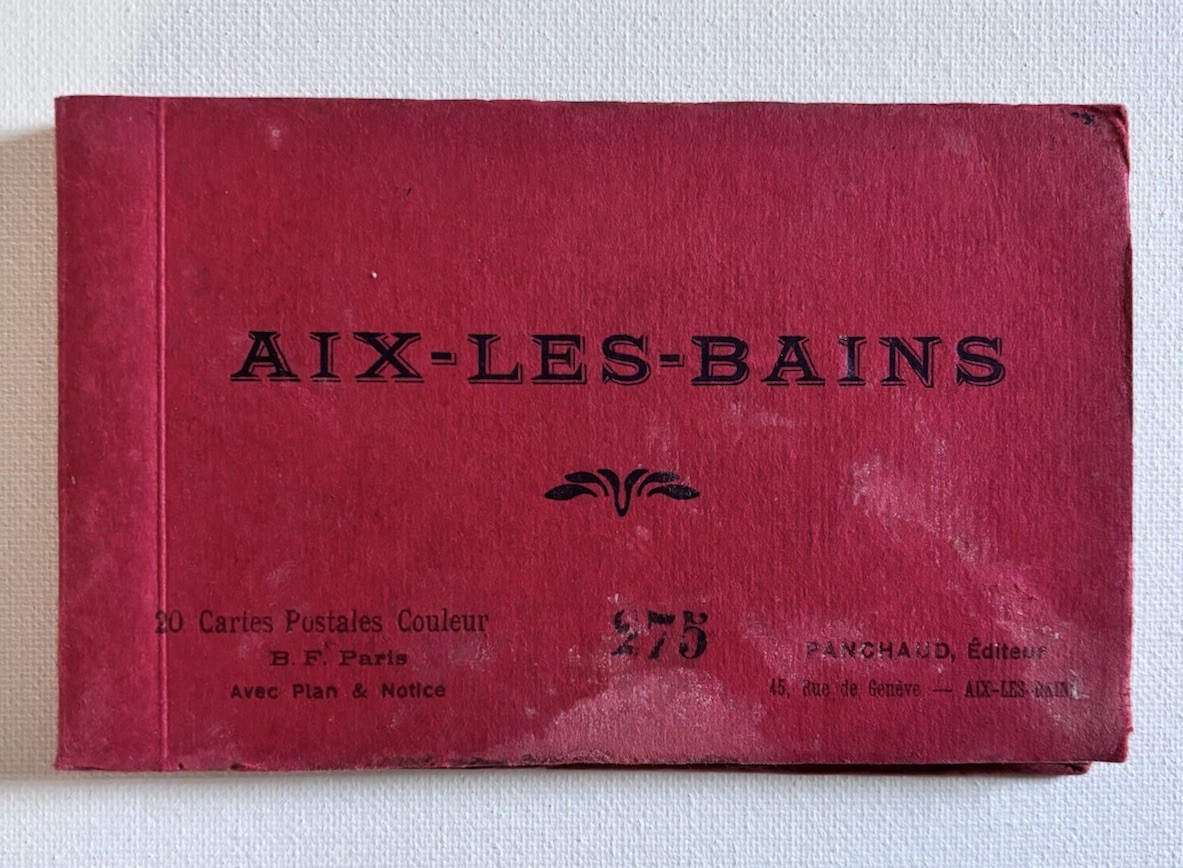 Antique Postcard Booklet Aix Les- Bains France Early 1900s Landscape Town Scenes