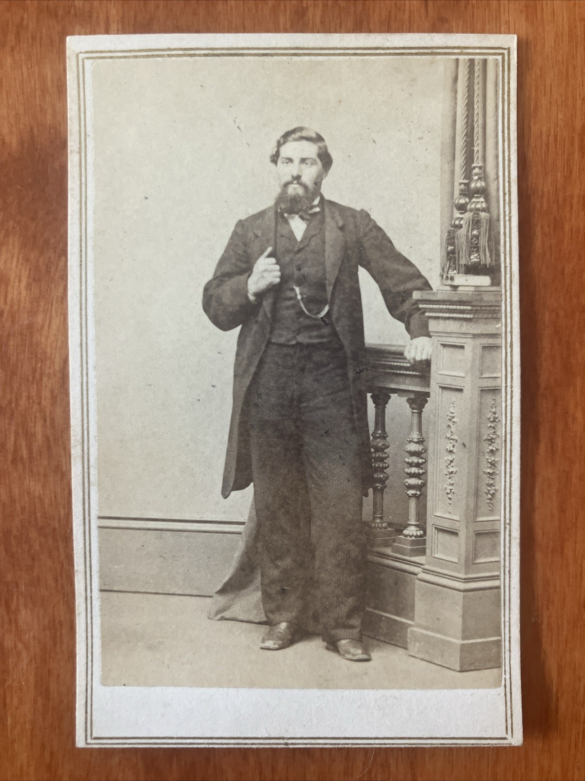 Wealthy Man In Suit W Goatee Beard Spooner CDV Springfield MA 
