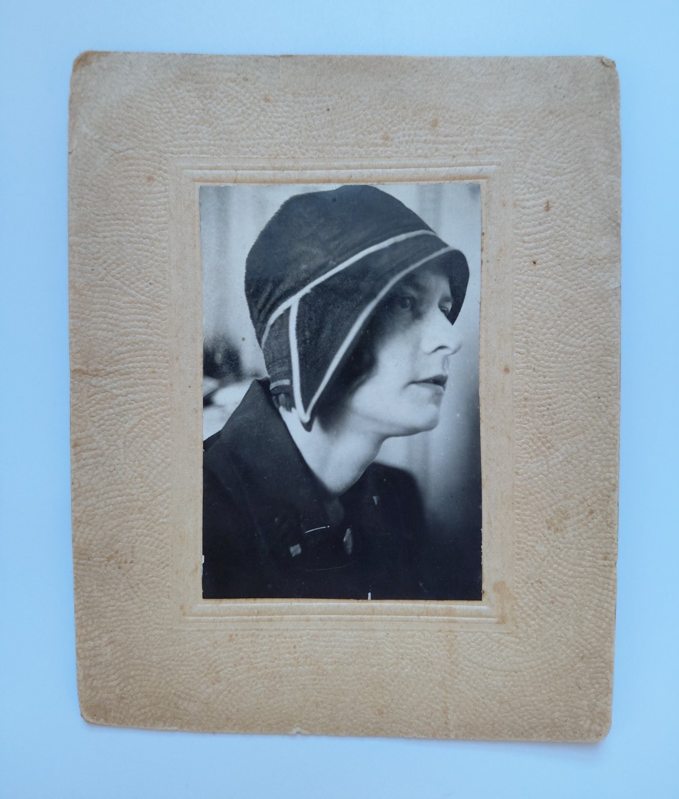 1930s Woman Portrait Photo Art Deco Fashion Cloche Hat Vintage 1930s