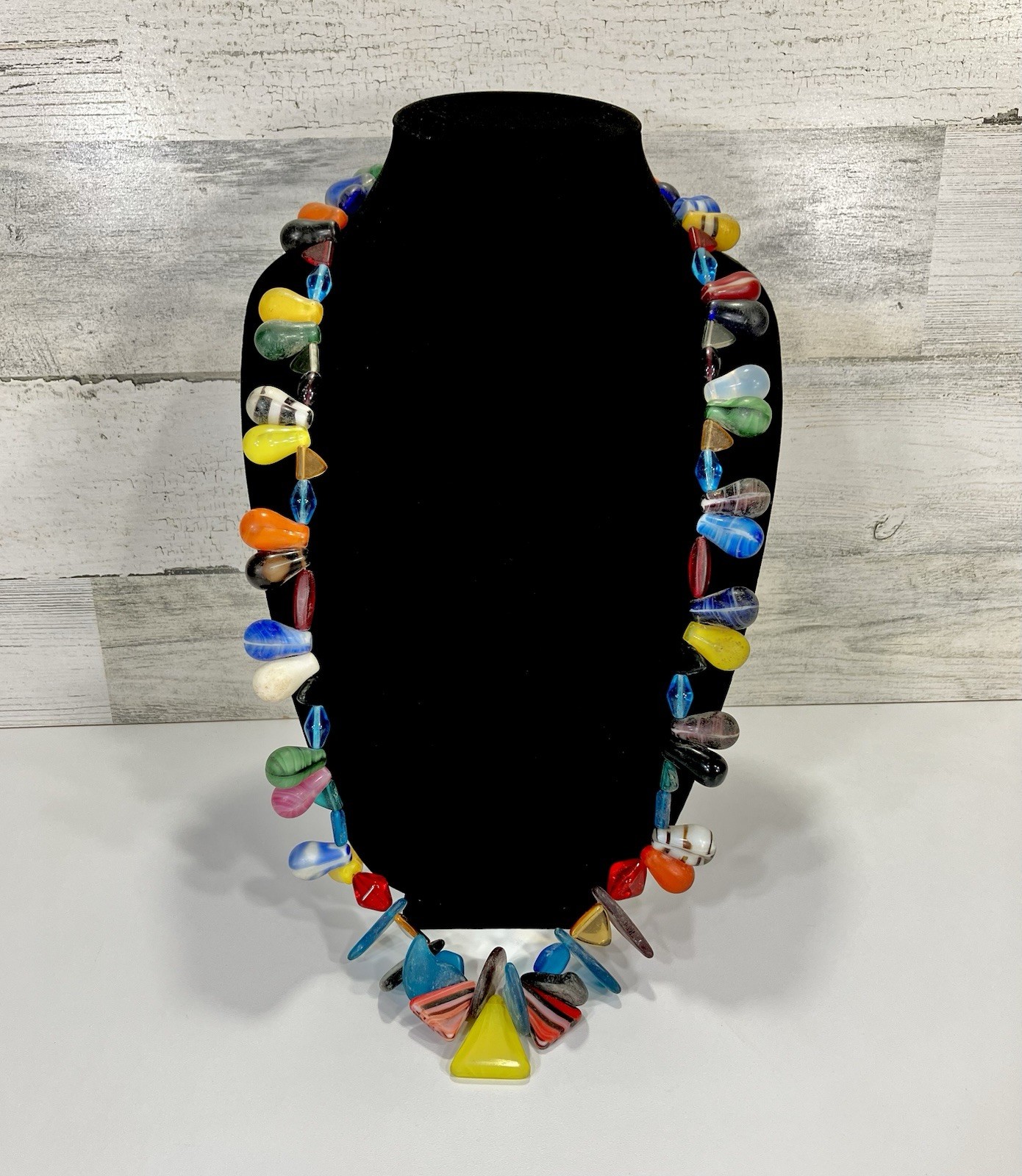Antique Czech Mali Wedding Bead NECKLACE BOHEMIAN Large Trade Bead Kenya