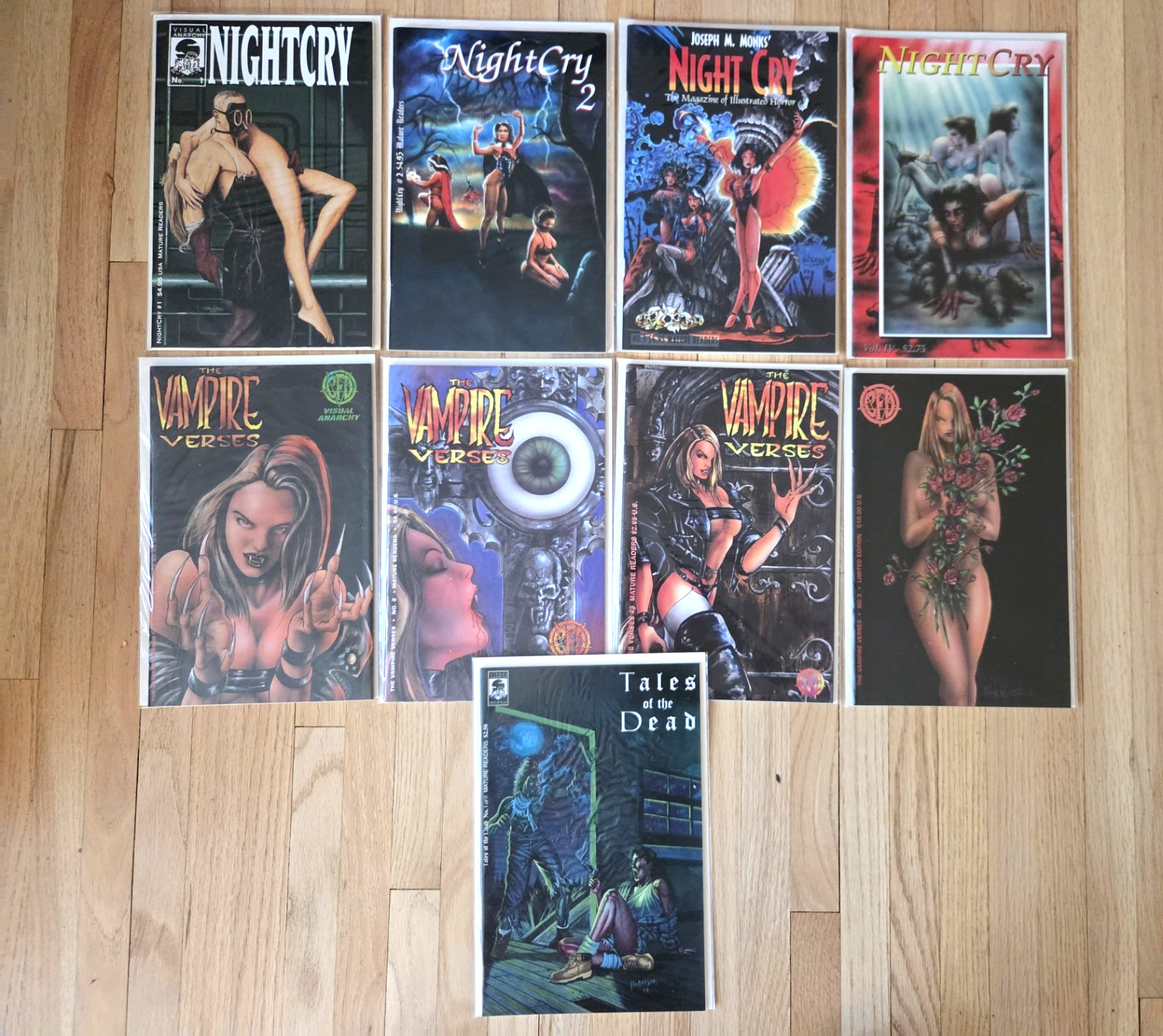 NightCry #1 to 4, Vampire Verses #1 to 3, #3 signed/ltd, Tales of the Dead NEW NightCry #1 to 4, Vampire Verses #1 to 3, #3 signed/ltd, Tales of the Dead NEW
