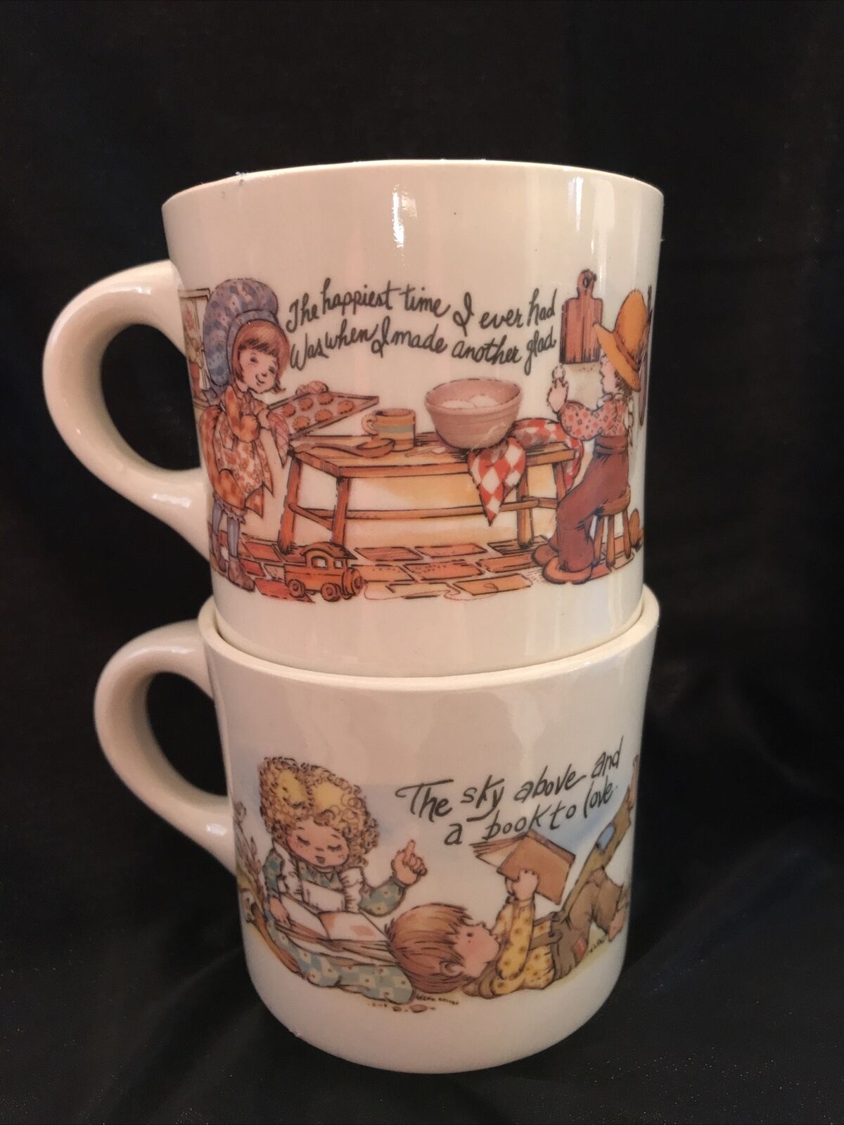 The Littlest Things Vintage McCoy Pottery Coffee Cup Mug USA Rare Set Of 2