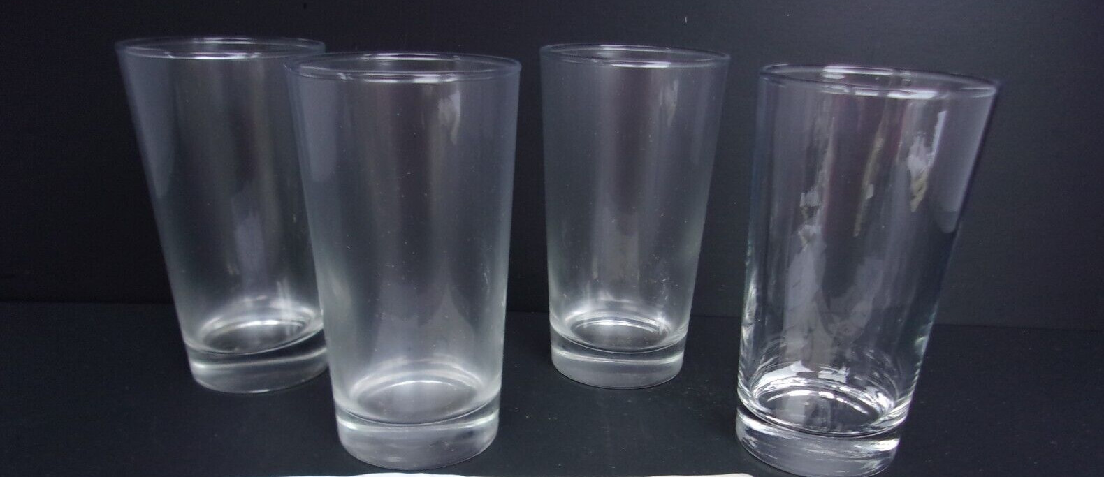 Set of 4 Libbey Glasses Heavy Base Hi-Ball Glass, 8 oz. 4 3/4\