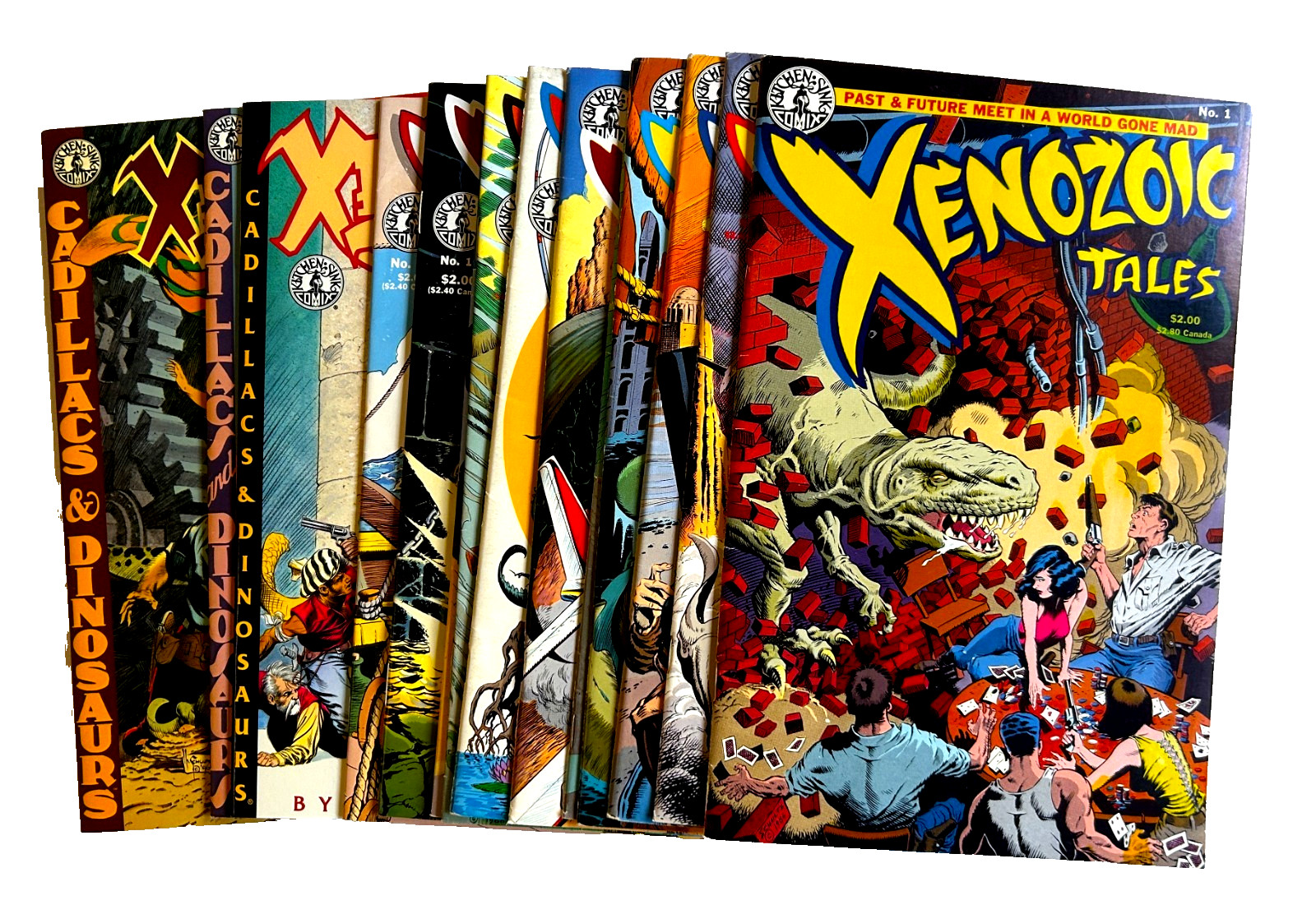 XENOZOIC TALES 1 2 3 4 5 6 7 8 9 10 11 12 13 14 Mark Schultz 1987 FULL NM SET 