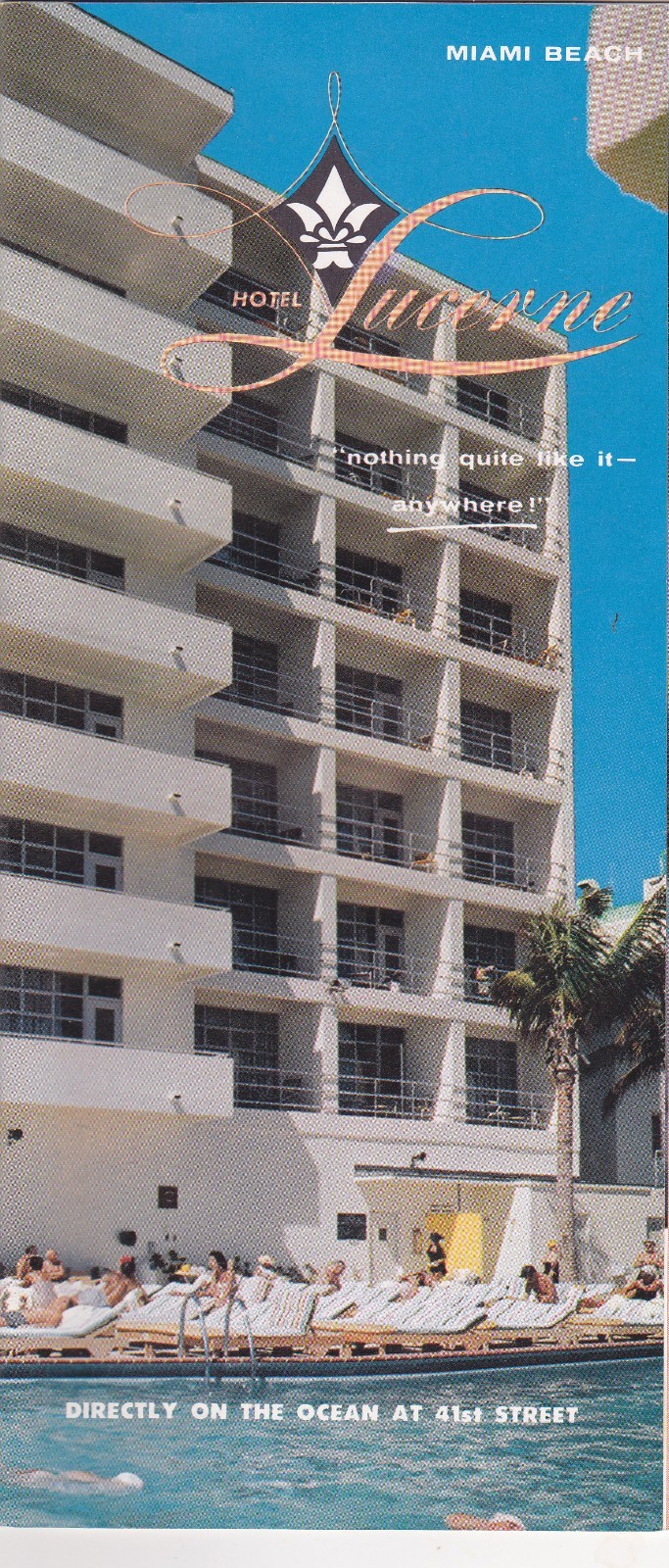 1960\'s The Lucerne Hotel Miami Beach Florida Brochure