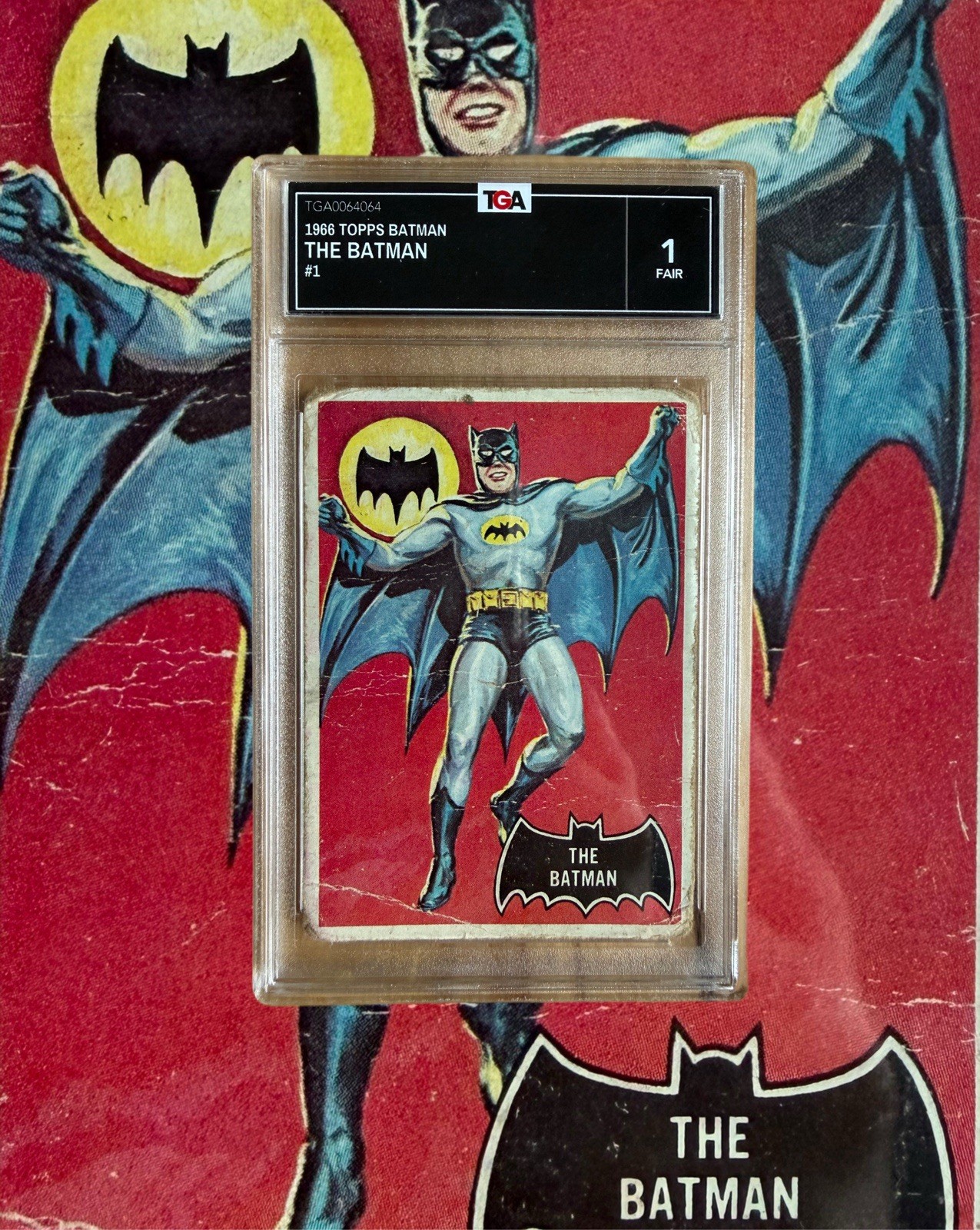 1966 Topps Batman #1 The Batman Rookie Card RC TGA Graded Vintage