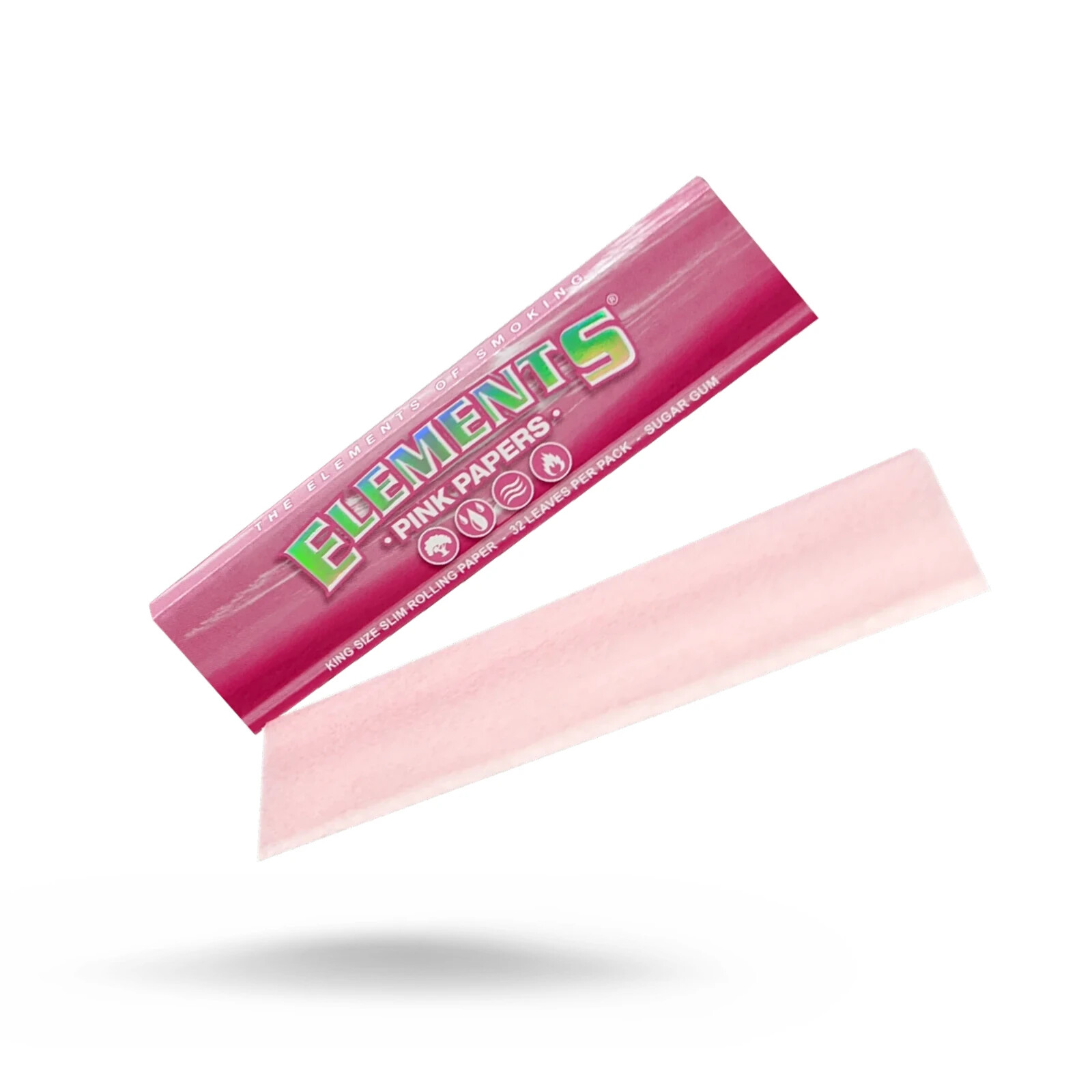 😎 5X PACKS 32 LEAVE PER✨ ELEMENTS PINK PAPERS✨ KING SIZE SLIM ROLLING PAPERS 👀