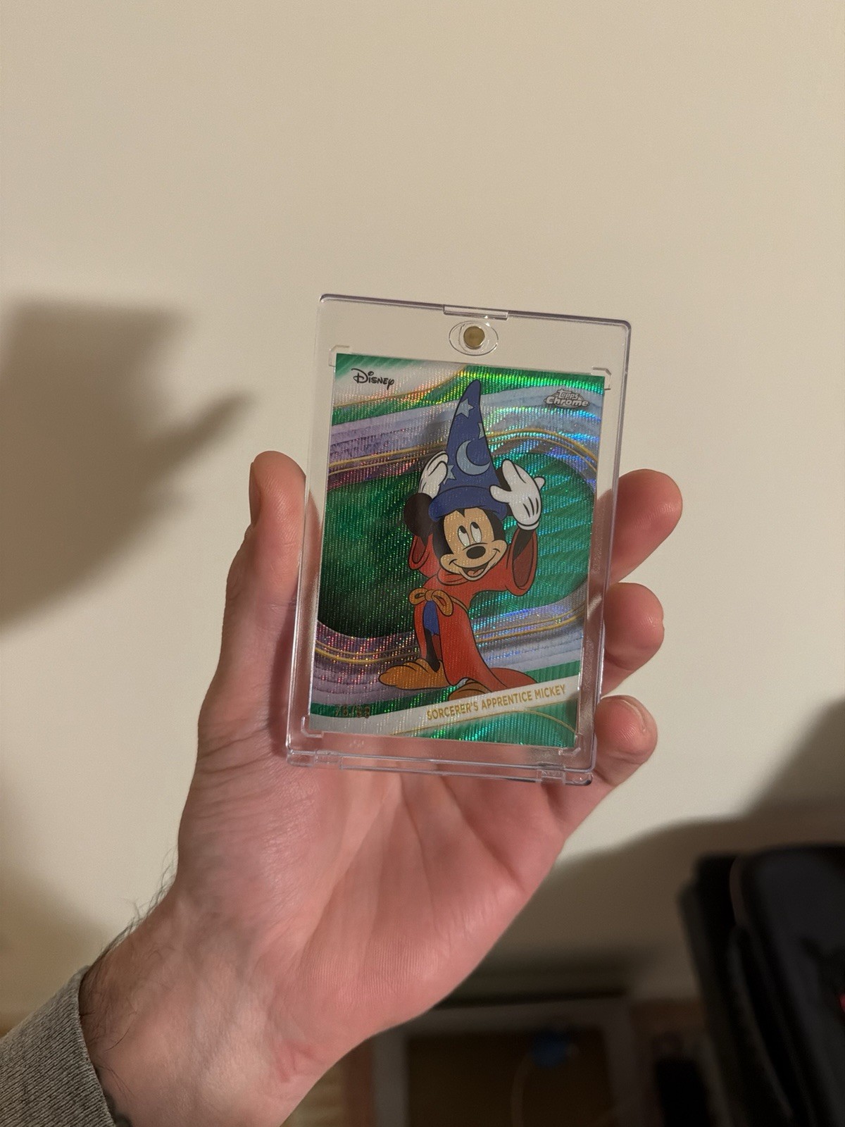 Disney Topps Chrome 2025 Sorcerers Apprentice Mickey Green Wave /99 Near Mint NM
