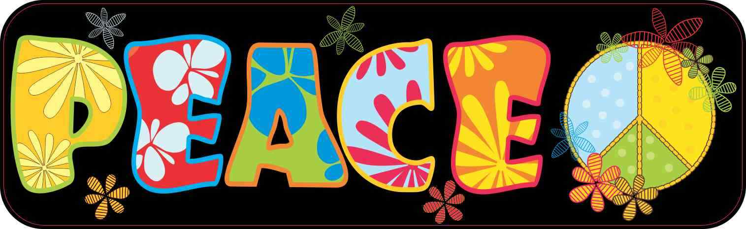 10x3 Peace Bumper Sticker Vinyl Car Window Decal Stickers Decals