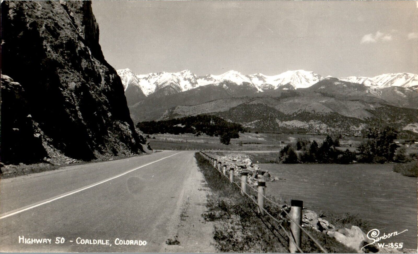 Highway 50, Coaldale, Colorado CO RPPC Postcard