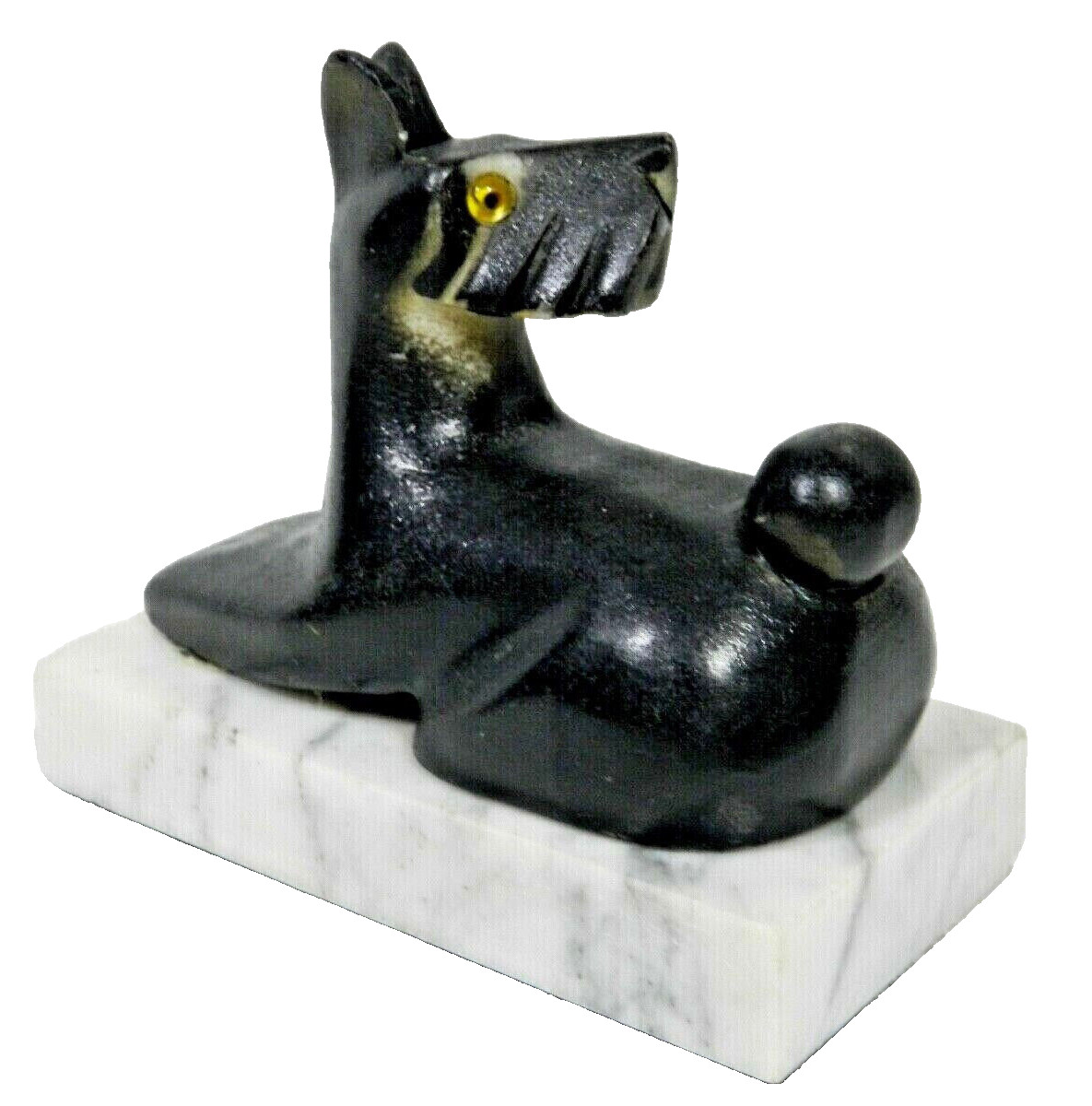 Vintage Scottie Terrier Dog Marble Base