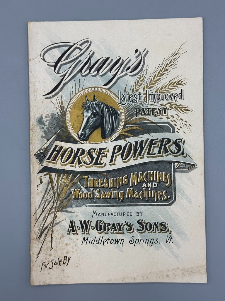 1897 GRAY\'s HORSE POWERS THRESHING & SAWING MACHINES Antique Advertising CATALOG