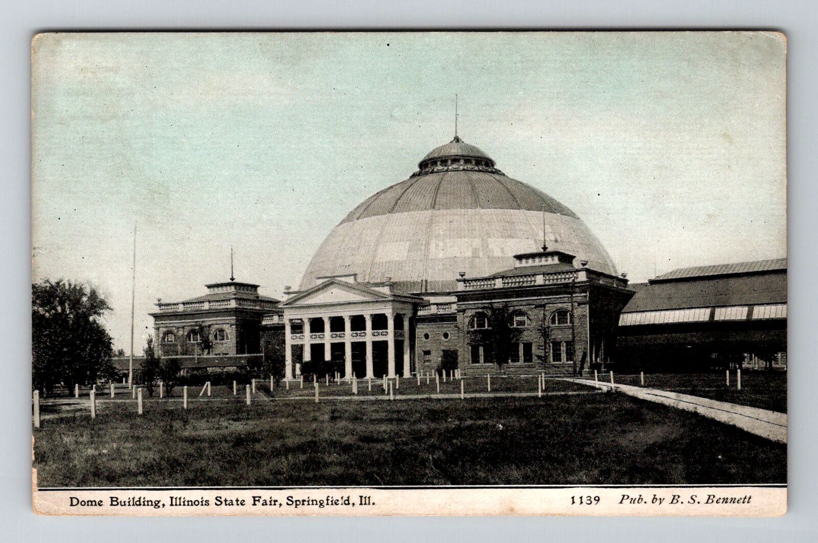 Springfield, IL-Illinois, IL State Fair Dome Building, Vintage Souvenir Postcard
