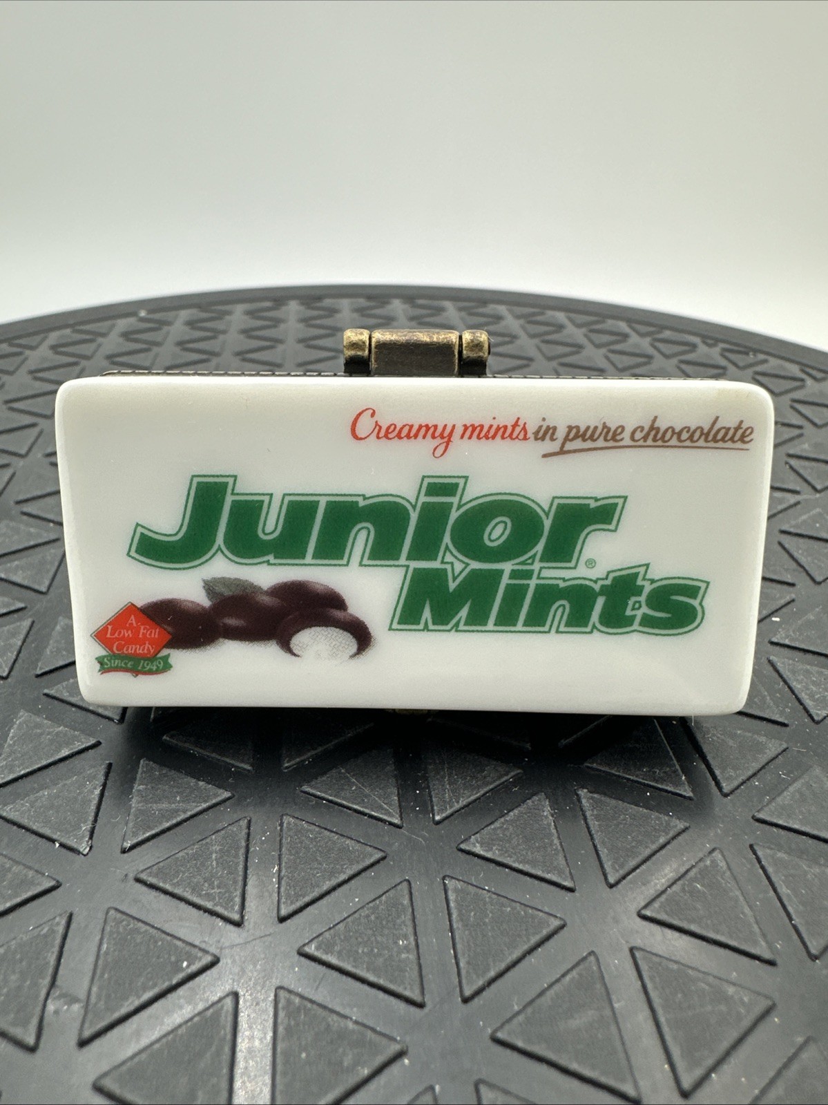 Vintage PHB Porcelain Hinged Trinket Box Junior Mints