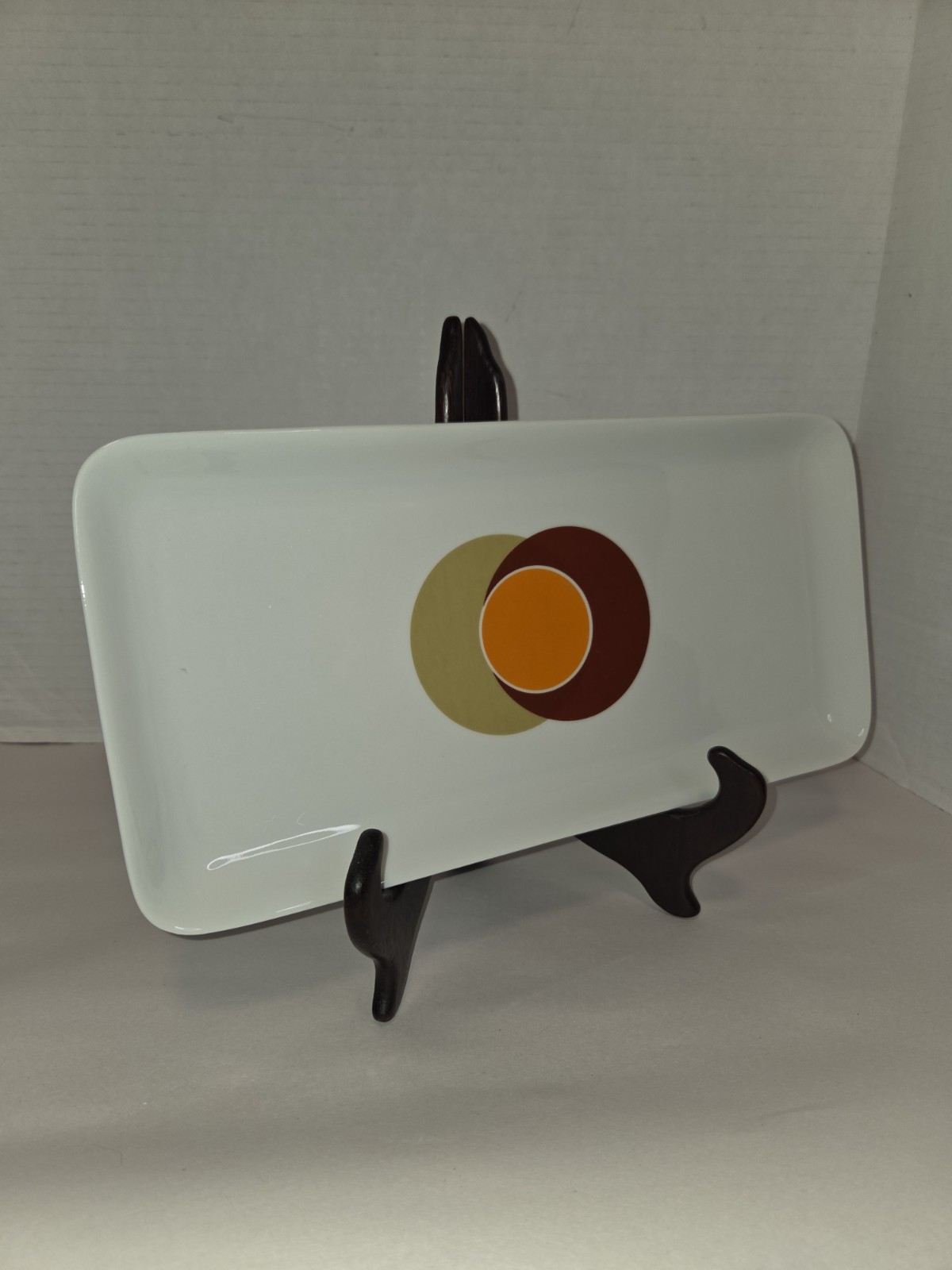 Bareuther Waldsassen Porcelain Tray Small Geometric Circle Retro MCM Pop Pattern