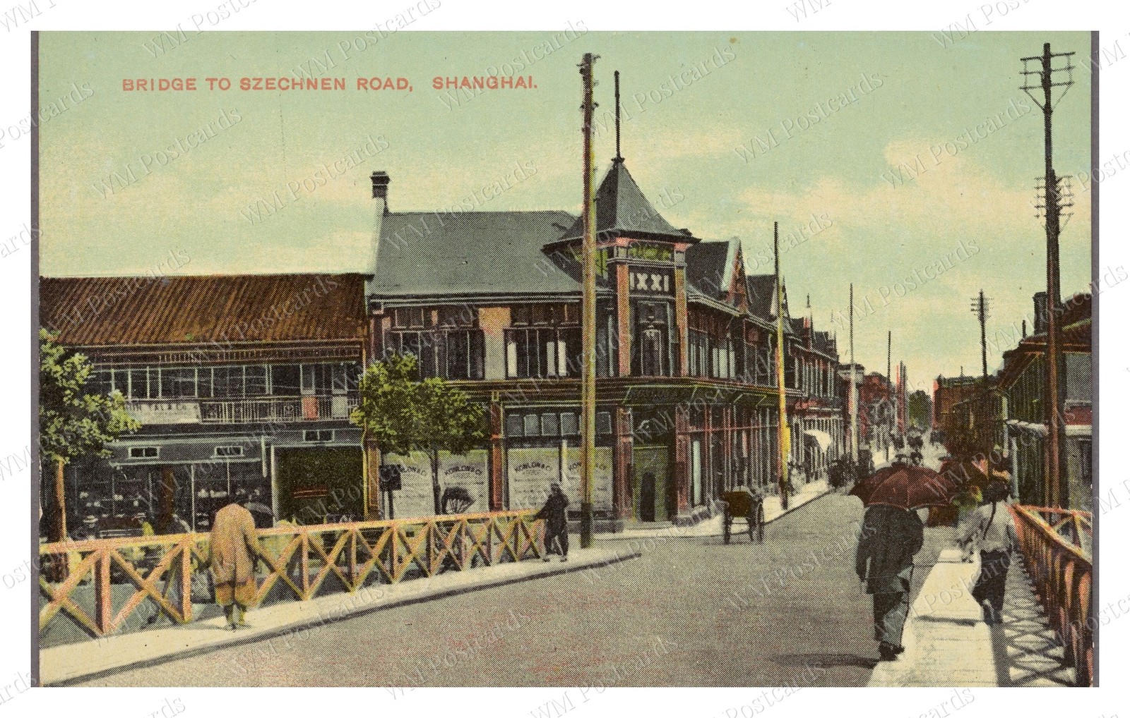 Shanghai China circa 1910s Szechnen Road Bridge Standard Postcard