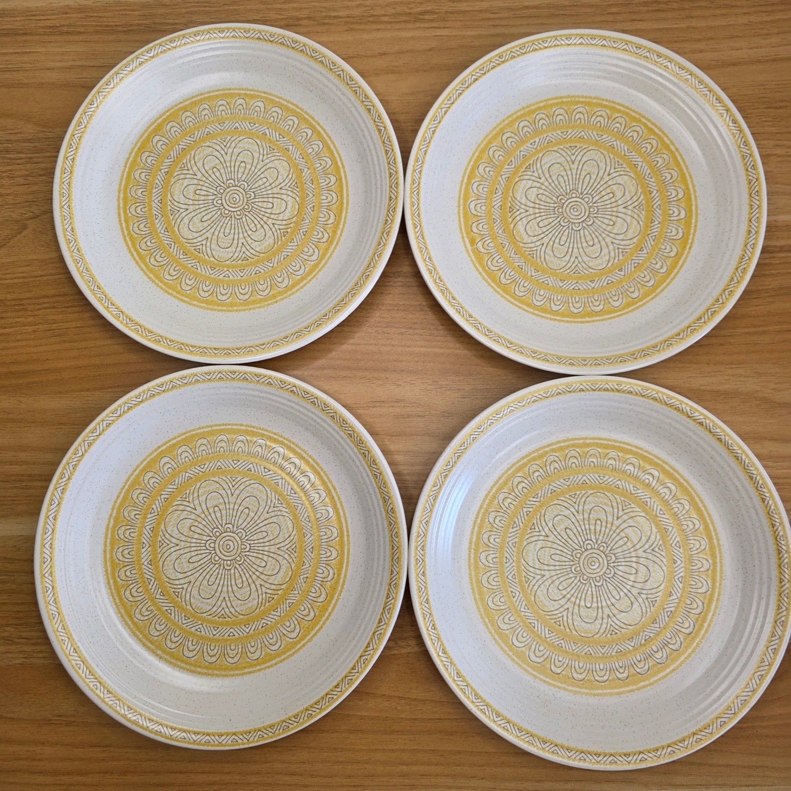 Vintage Franciscan Hacienda Gold Earthenware Salad Plates Mid Century Modern