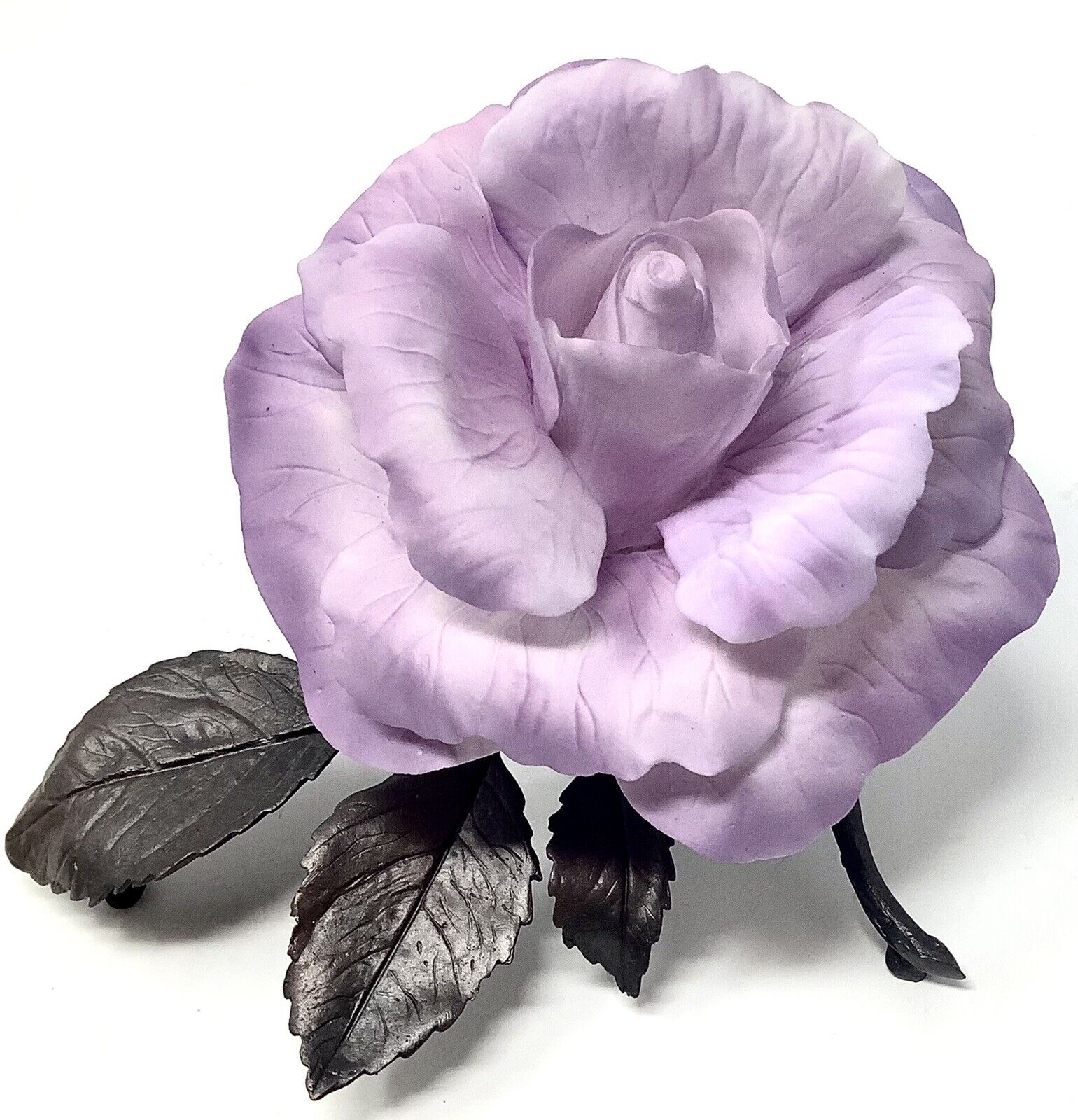 VTG Boehm Porcelain & Bronze “Angel Face” Rose Sculpture Limited Issue England