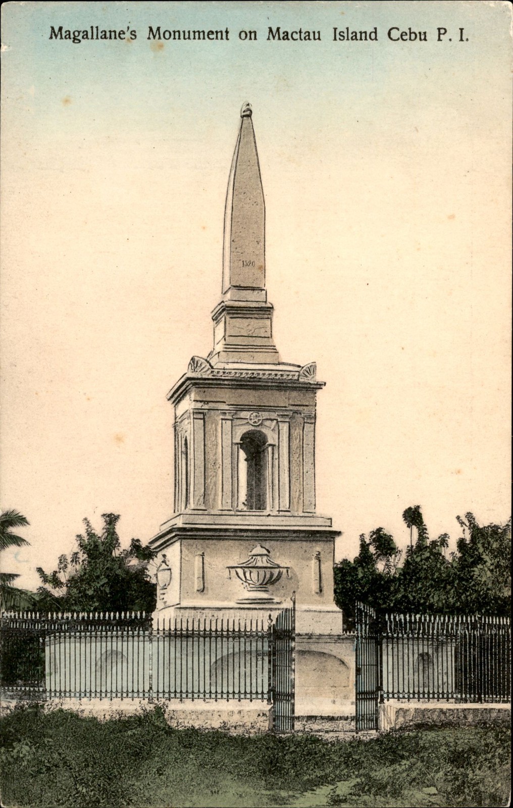 Vintage Philippines Postcard Magellan\'s Monument Mactan Island Cebu P.I.