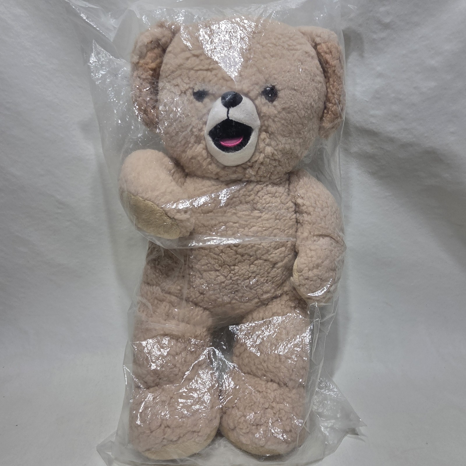 Snuggle Bear Fabric Softener Plush Stuffed Animal New In Plastic Toy 17” Vintage