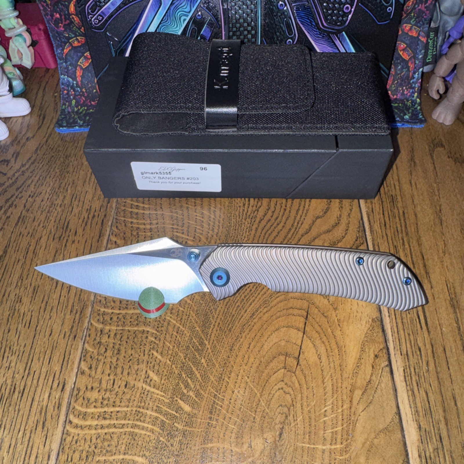 KANSEPT  FENRIR Micro Milled Titanium Scales. S35VN Blade. Frame Lock K1034C2