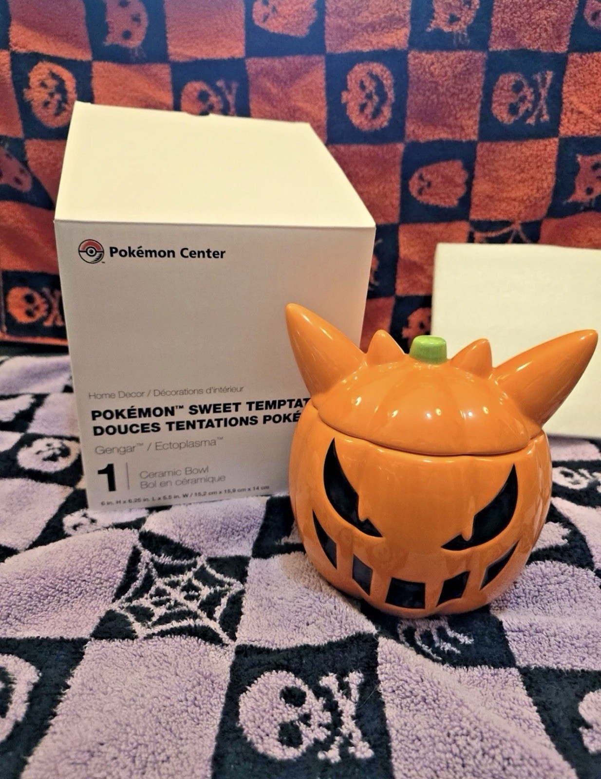 Official Pokémon Center Gengar Sweet Temptations Ceramic Bowl - New In Box