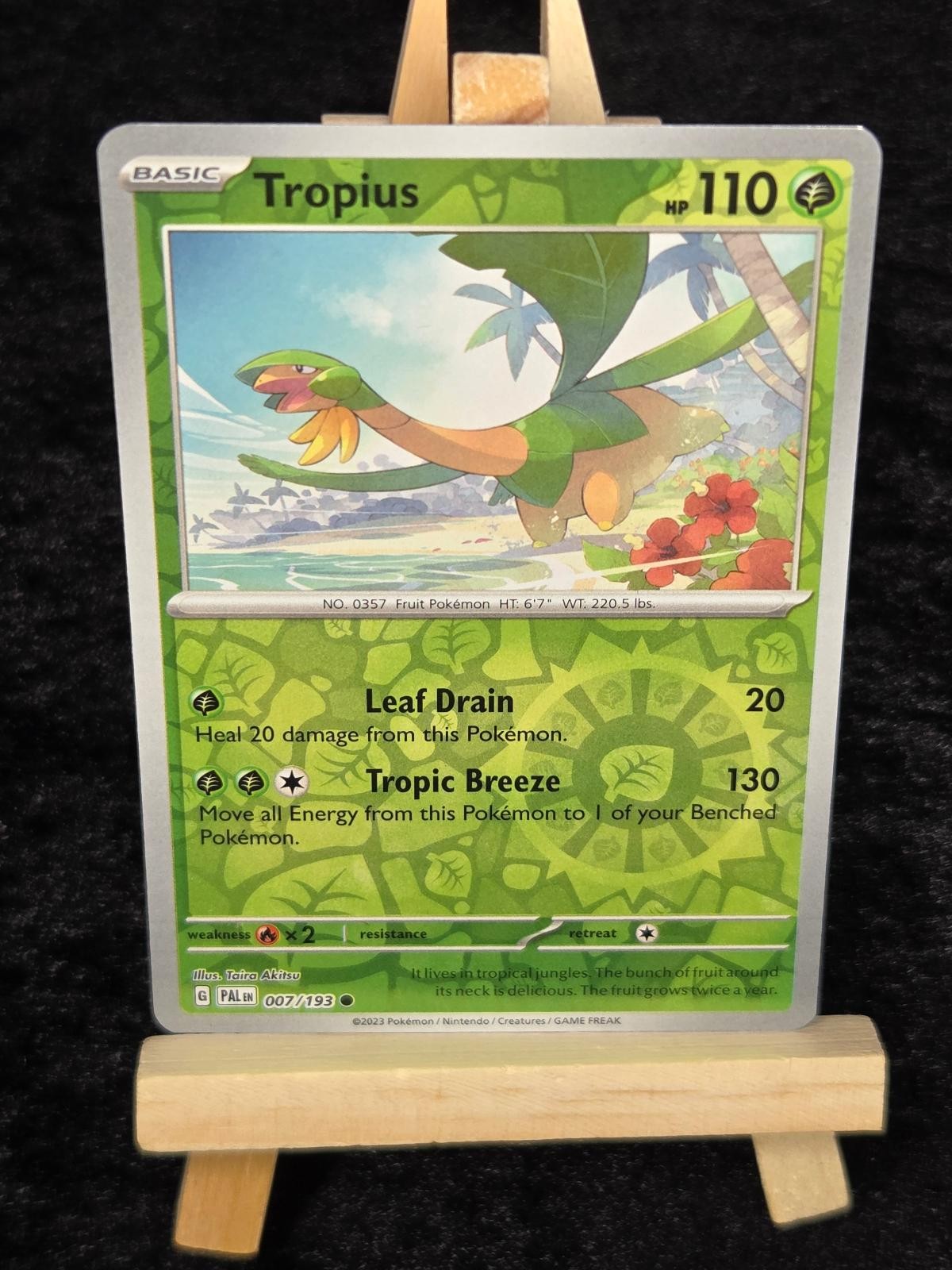 TROPIUS 007/193 Paldea Evolved Common NM Reverse Holo Pokemon TCG Taira Akitsu TROPIUS 007/193 Paldea Evolved Common NM Reverse Holo Pokemon TCG Taira Akitsu