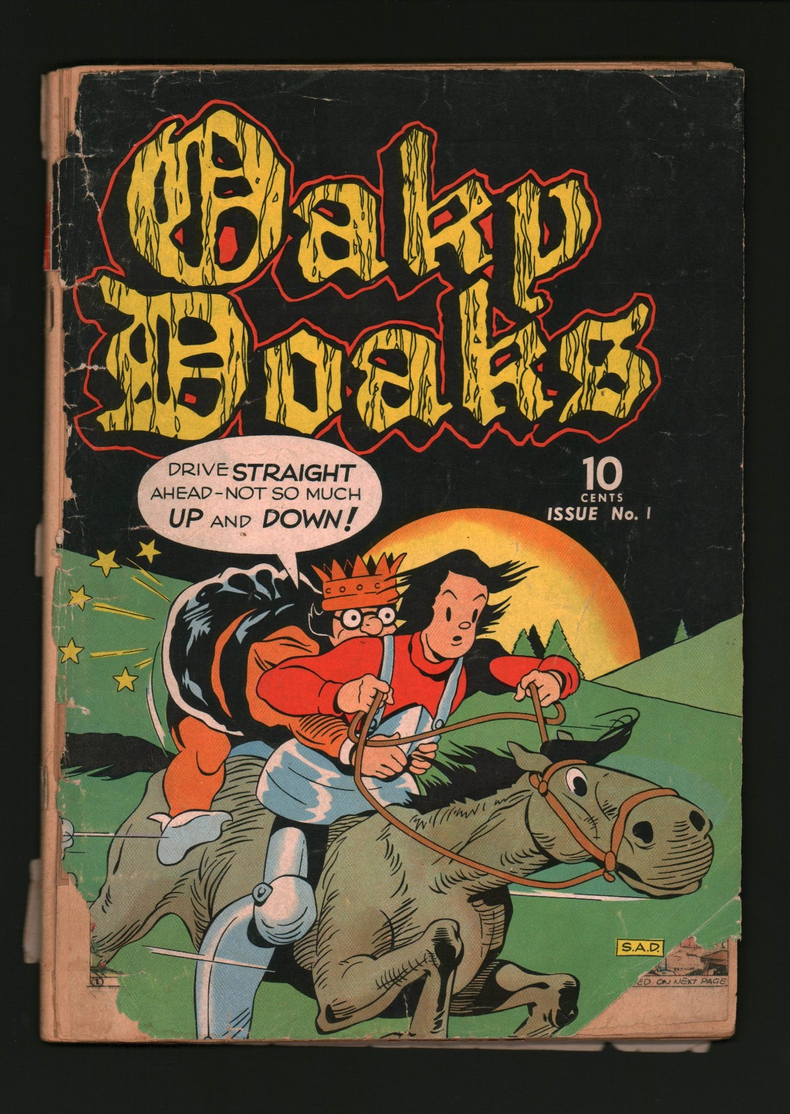 Oaky Doaks #1 Eastern Color 1942 Comic Strip Reprints  Cover Detached and Split