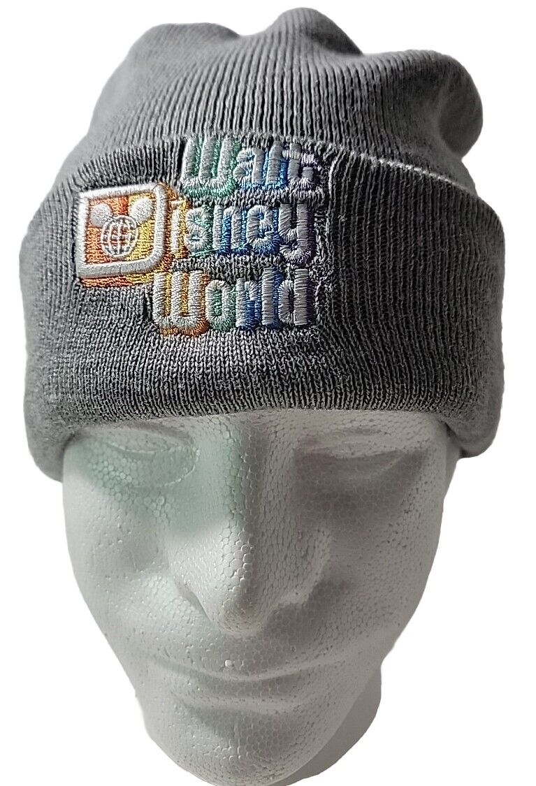 Disney Parks Hat Walt Disney World Gray Knit Beanie Acrylic WDW  Size Adult