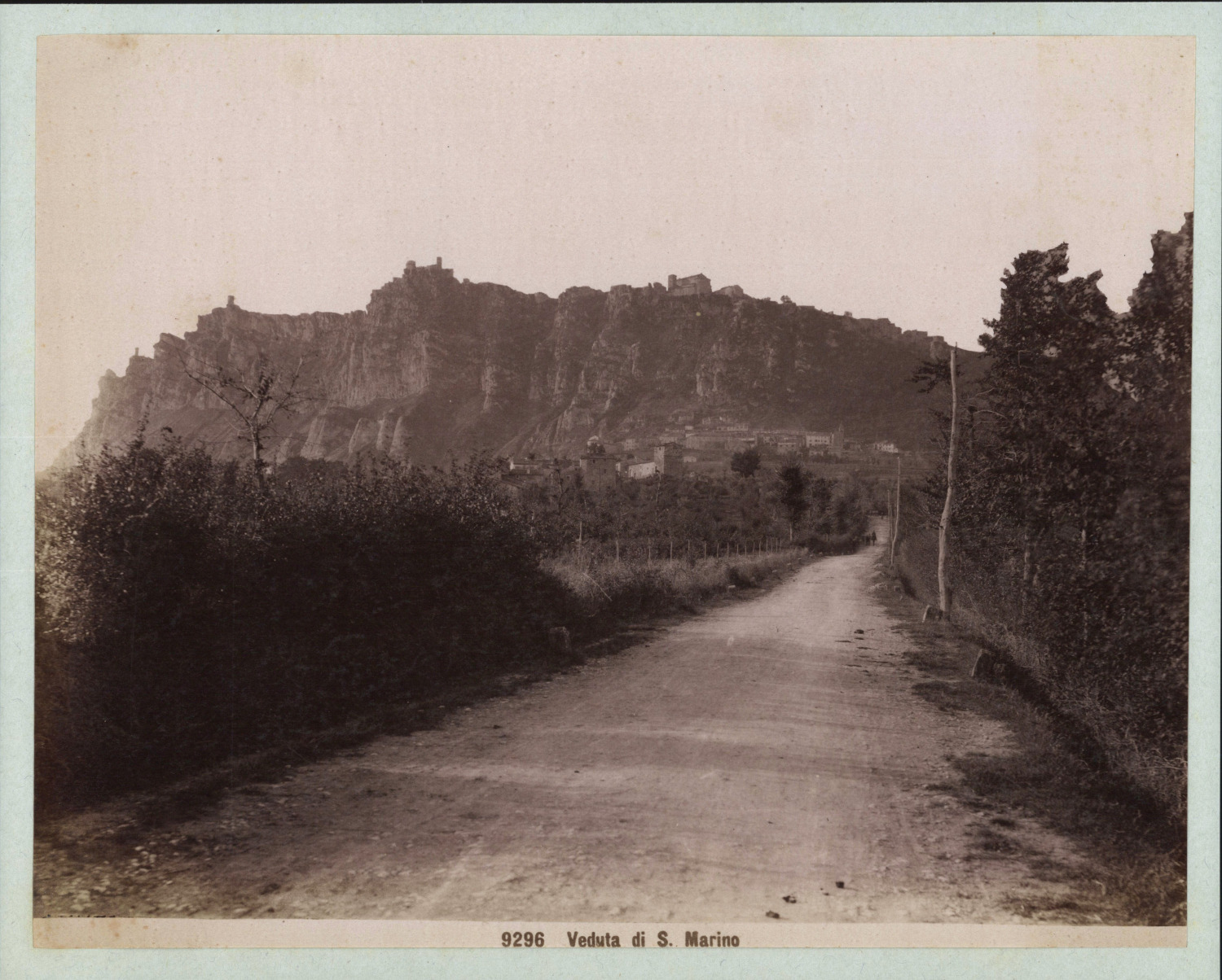 Italy, View of San Marino, ca.1880, Vintage Print Vintage Print, Legend t