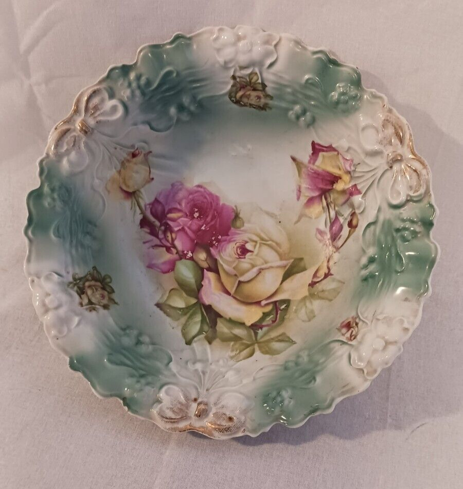 German Made Painted Porcelain 10.5\