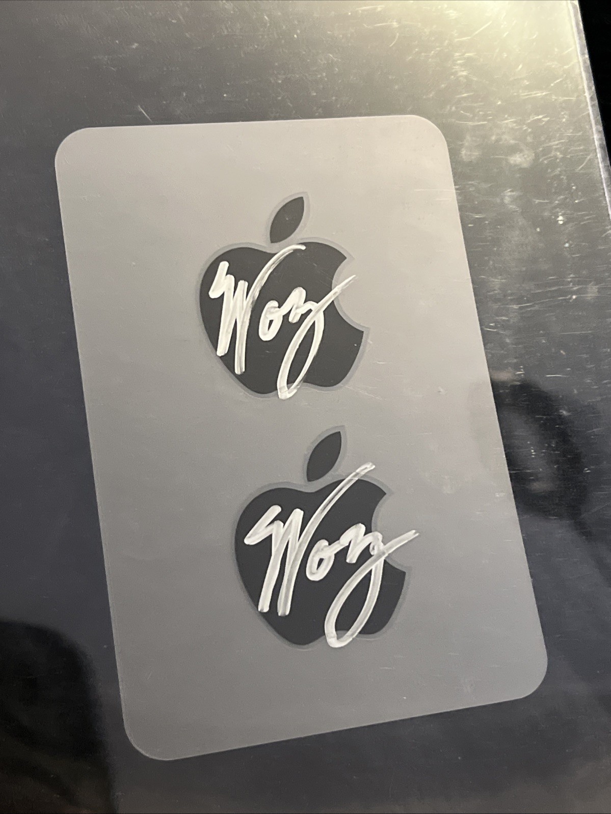 Steve Wozniak Autographed Apple Stickers Dual Signed Twice Rare w/ COA 🔥