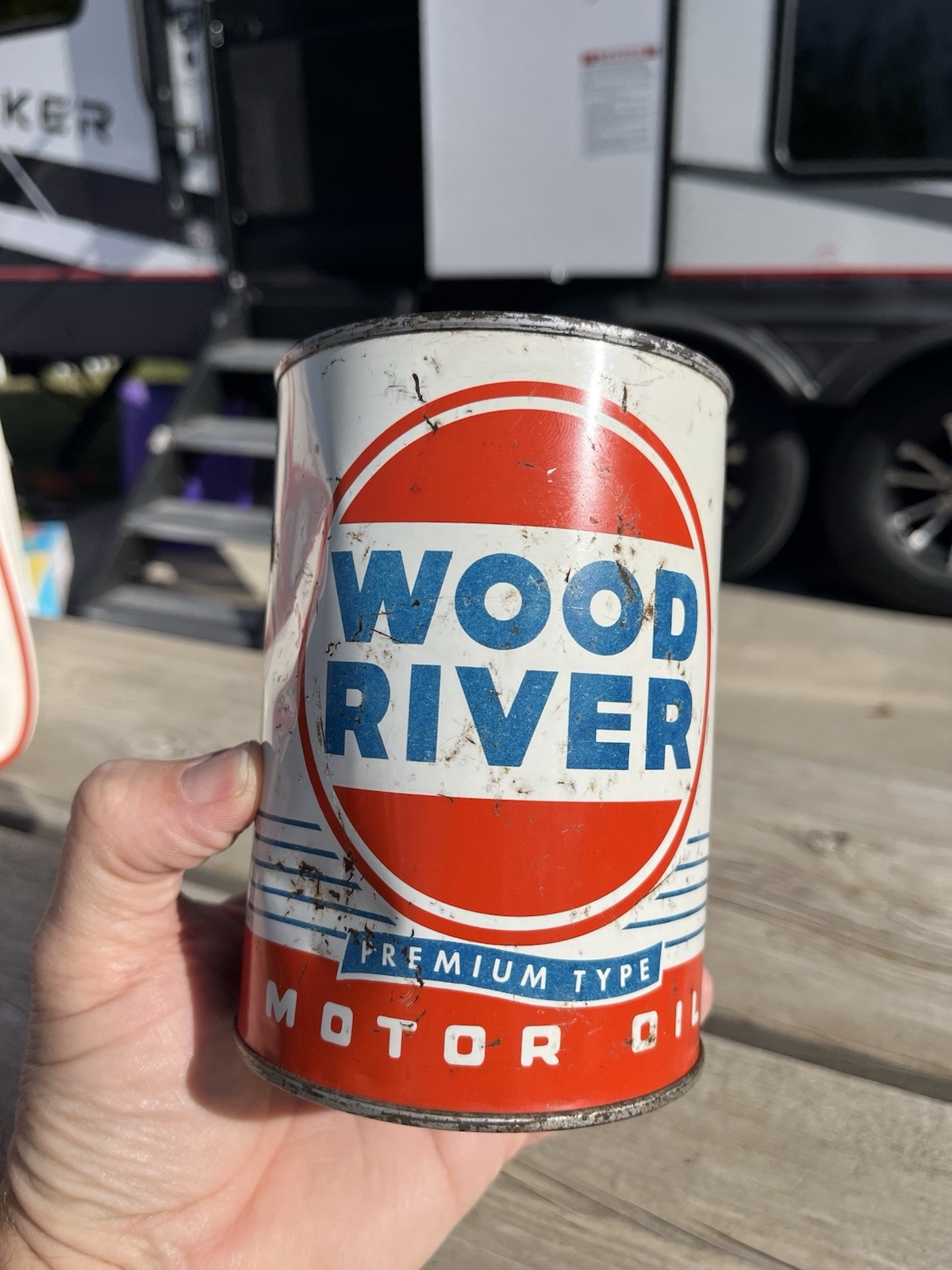 Rare Wood River Oil Can-Wood River Illinois-HTF