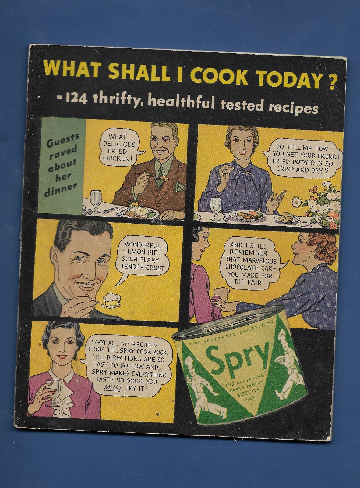 Vintage Spry Vegetable Shortening Cookbook Recipes Booklet Lever Brothers