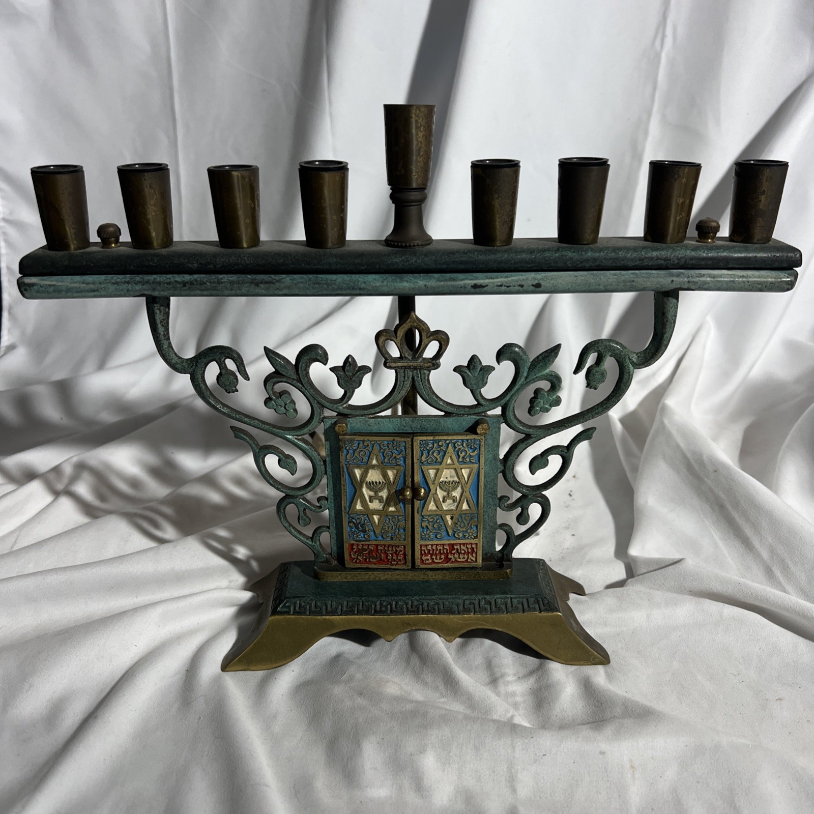 Vintage Brass Menorahs, Dayagi, Hen Holon, Candleholders, Candelabra, Chabukkah Vintage Brass Menorahs, Dayagi, Hen Holon, Candleholders, Candelabra, Chabukkah