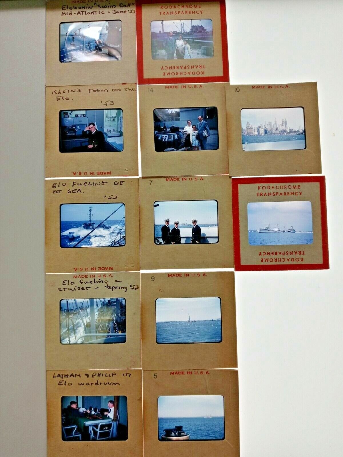 L👀K 30 Vintage 35mm Photo Slides Kodachrome Red Boarder Navy Ship Enlisted Men