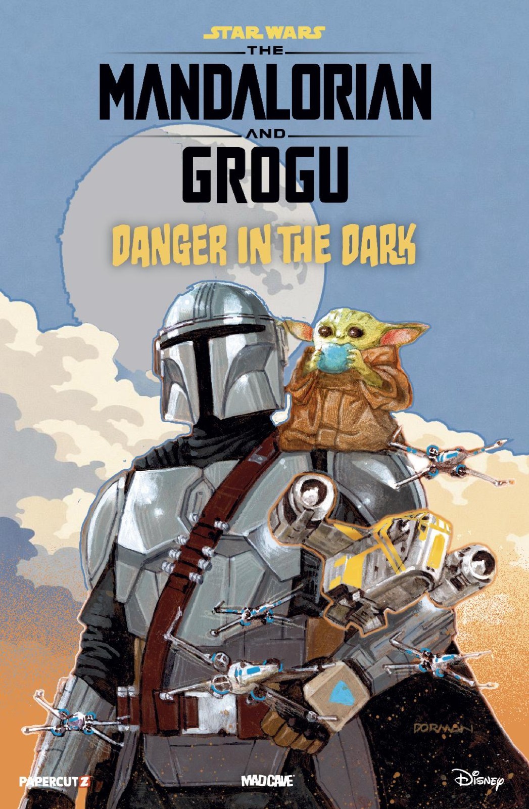 Mandalorian & Grogu: Danger in the Dark #1 Dave Dorman Trade,Virgin,Foil NM+